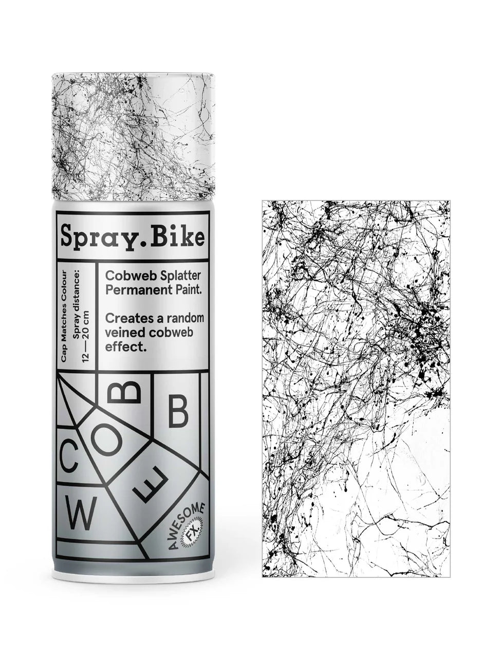 Spray.Bike - 400ml Cobweb Splatter Black