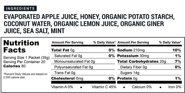 ELECTRORIDE - Apple Ginger Hydration & Energy Mix - 100 Kcal