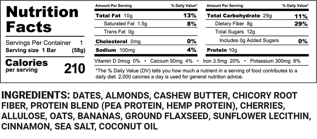 ENDURANCE BAR - (Vegan) Banana Nut Butter - 210 Kcal