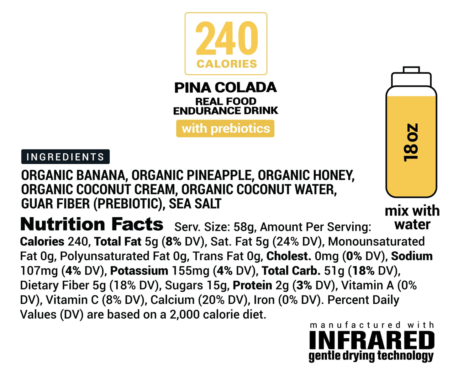 PINA COLADA - Energy and Hydration Endurance Drink Mix